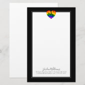Gay Heart Briefpapier (Voorkant / Achterkant)