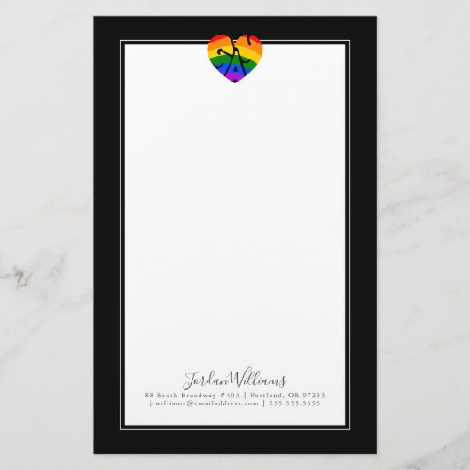Gay Heart Briefpapier (Voorkant)