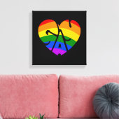 Gay Heart Canvas Afdruk (Insitu (Woonkamer))