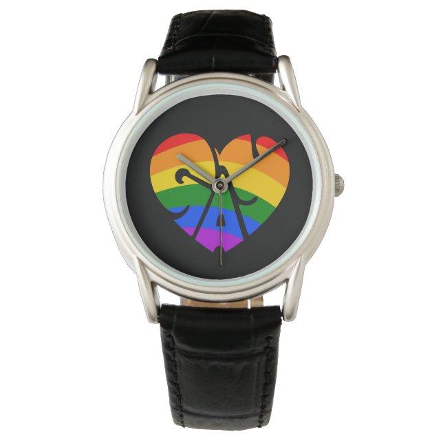 Gay Heart Horloge (Voorkant)