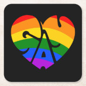 Gay Heart Kartonnen Onderzetters (Voorkant)