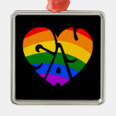 Gay Heart Metalen Ornament (Voorkant)