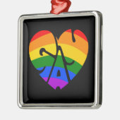 Gay Heart Metalen Ornament (Links)