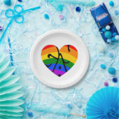 Gay Heart Papieren Bordje (Feest)