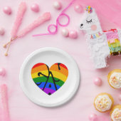 Gay Heart Papieren Bordje (Feest)