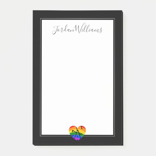 Gay Heart Post-it® Notes (Voorkant)