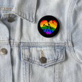 Gay Heart Ronde Button 5,7 Cm (In situ)