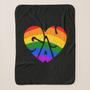Gay Heart Sherpa Deken