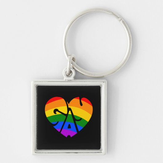 Gay Heart Sleutelhanger (Voorkant)