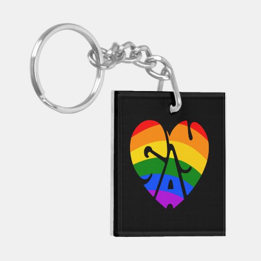 Gay Heart Sleutelhanger (Voorkant Links)