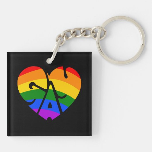 Gay Heart Sleutelhanger (Achterkant)