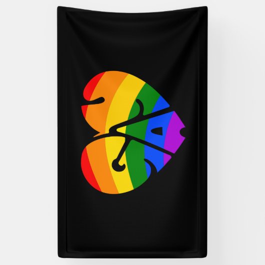 Gay Heart Spandoek (Verticaal)
