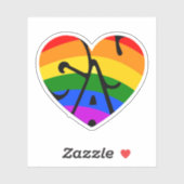Gay Heart Sticker (Vel)