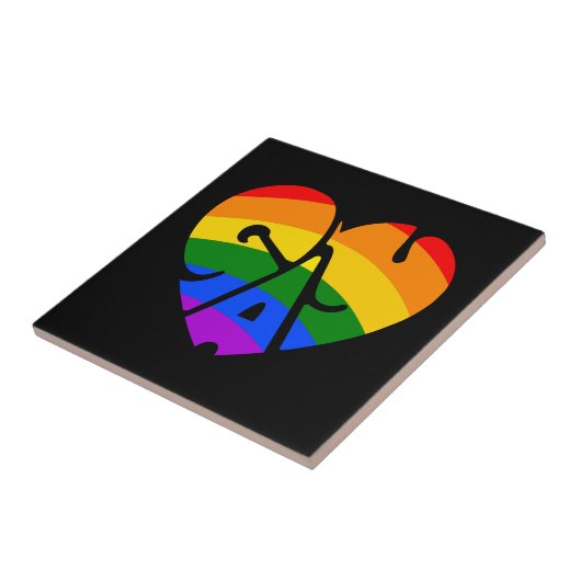 Gay Heart Tegeltje (Zijkant)