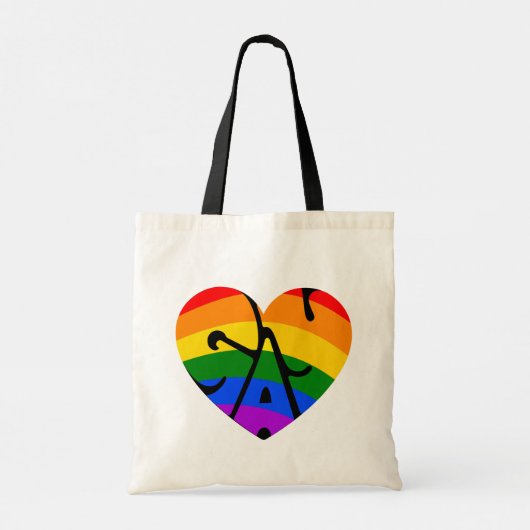 Gay Heart Tote Bag (Achterkant)