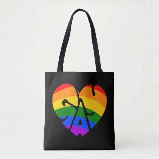 Gay Heart Tote Bag (Voorkant)