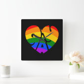 Gay Heart Vierkante Klok (Huis)