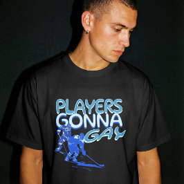 Gay Hockey Show Spelers Gaan Gay Spelen Grappig T-shirt