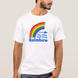 Gay Humor regenboog, half recht T-shirt