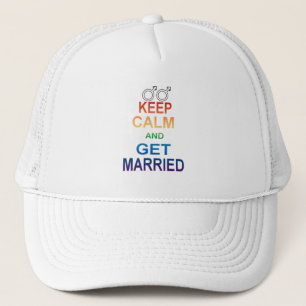 GAY huwelijk gelijkheid Blijf Kalmpjes Gay Gehuwd Trucker Pet