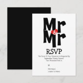 Gay Huwelijk RSVP Vet Mr en Mr Gepersonaliseerd (Voorkant / Achterkant)