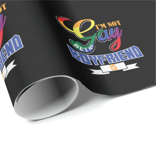 Gay "Ich bin nicht schwul, aber mein Freund" Cadeaupapier (Rol Hoek)