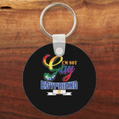 Gay "Ich bin nicht schwul, aber mein Freund" Sleutelhanger (Voorkant)