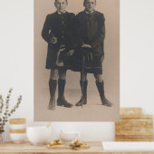 Gay Interest Handsome Young Mannen in Kilts Poster (Keuken)