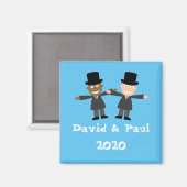Gay Interracial Wedding Magneet (Voorkant / Achterkant)