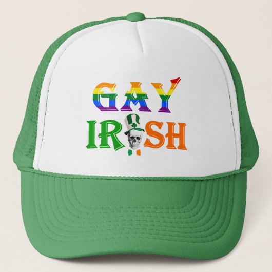 Gay Irish pride St Patrick's day Trucker Pet (Voorkant)