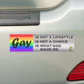 Gay is bumpersticker (Op auto)