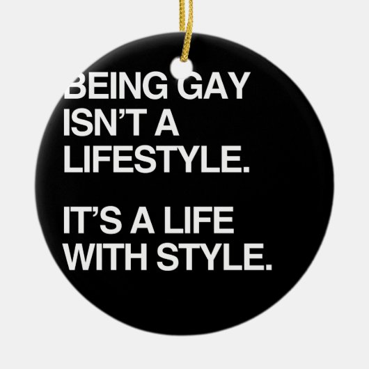 GAY IS GEEN LEVEN. KERAMISCH ORNAMENT (Voorkant)