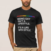 GAY IS GEEN LEVEN. T-SHIRT (Voorkant)