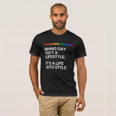 GAY IS GEEN LEVEN. T-SHIRT (Voorkant volledig)