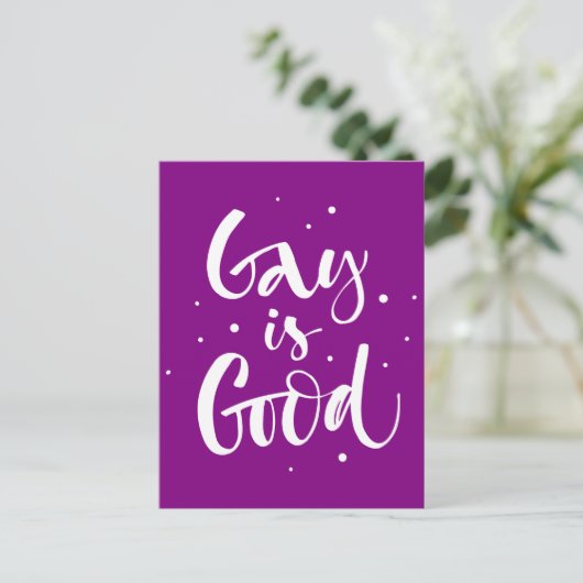 Gay is goed briefkaart (Staand voorkant)