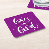 Gay is goed kartonnen onderzetters (Schuin)