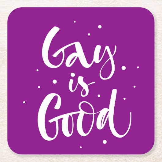 Gay is goed kartonnen onderzetters (Voorkant)