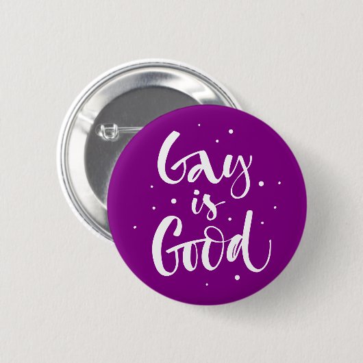 Gay is goed ronde button 5,7 cm (Voorkant /achterkant)