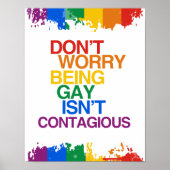 GAY IS NIET CONTAGIOUS POSTER (Voorkant)