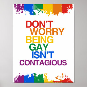 GAY IS NIET CONTAGIOUS POSTER