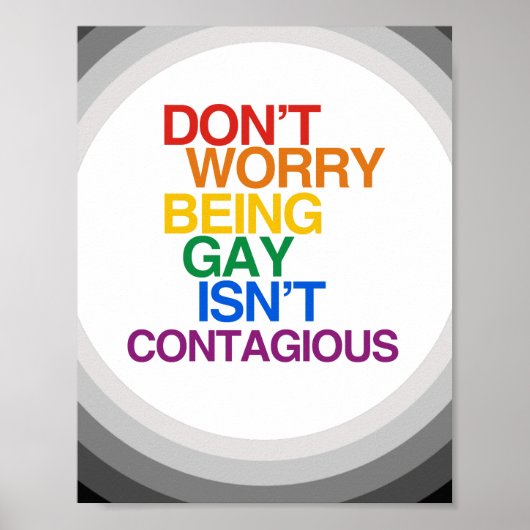GAY IS NIET CONTAGIOUS POSTER (Voorkant)