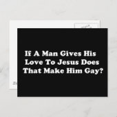 Gay Jesus Briefkaart (Voorkant / Achterkant)