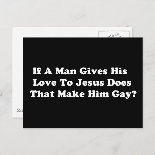 Gay Jesus Briefkaart (Voorkant / Achterkant)