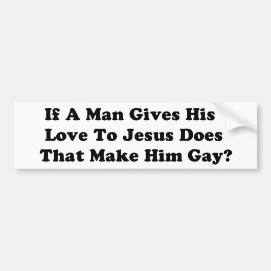 Gay Jesus Bumpersticker (Voorkant)