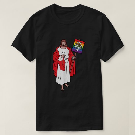 Gay Jesus zegt dat ik cool ben met het Christelijk T-shirt (Design voorkant)
