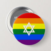 Gay Jewish Pride Flag Button (Voorkant /achterkant)