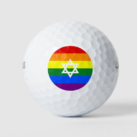 Gay Jewish Pride Flag Golfballen (Voorkant)
