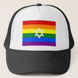 Gay Jewish Pride Flag Trucker Pet