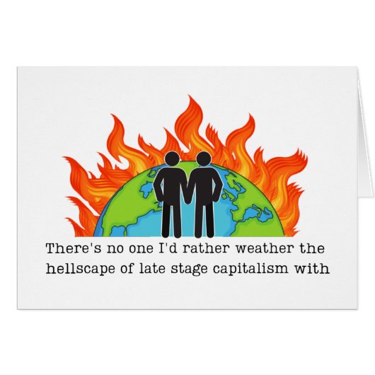 gay Jubileum liberale Humor grappige kaart (Voorkant Horizontaal)