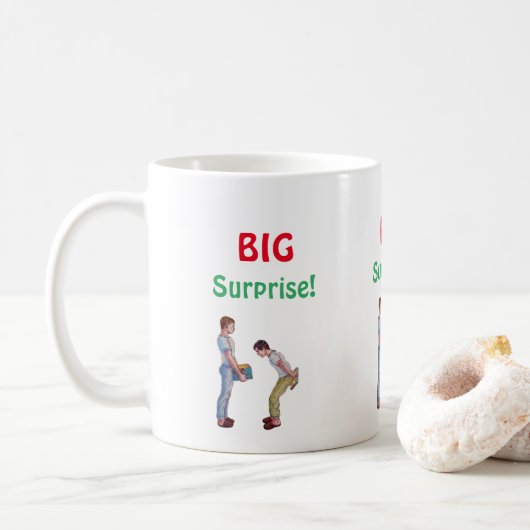 Gay kerst humor cadeaumok koffiemok (Met donut)